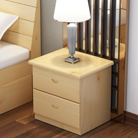 床頭櫃 全實木床頭櫃現代簡約小櫃子簡易置物架松木歐式儲物櫃臥室收納櫃【林之舍】