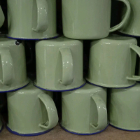 Cangkir Jadul Enamel Tinggi 7cm - Barang Langka dan Unik - Teh, Minuman