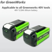 Greenworks 40V 12.0 Ah lithium battery compatible with all Greenworks 40V G-Max instruments