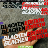 [ 1 CẶP ] TEM DECAL BLACKEN EDITION ( LỘT ĐƯỢC ) DÁN PHUỘC TRƯỚC