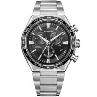 【CITIZEN 星辰】超級鈦 萬年曆光動能電波計時手錶 禮物 手錶(CB5966-69E)