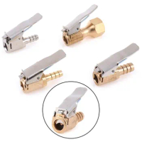 Portable Inflatable Pump for Car Tire Air Chuck Inflator Valve Connector Clip-on Adapter Brass 8mm Tyre Wheel