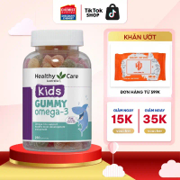 Kẹo dẻo Healthy Care Kids Gummy Omega-3 tăng thị lực phát triển trí não 250 viên Úc