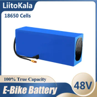 LiitoKala 18650 48V 20AH 30ah 15ah 12ah 40ah High power Electric Bike Battery 48V 18650 Lithium Battery with 30A BMS XT60 plug