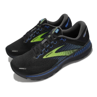 【BROOKS】慢跑鞋 Adrenaline GTS 22 男鞋 黑 藍 螢光黃 支撐 緩震 運動鞋 路跑 腎上腺素(1103661D069)