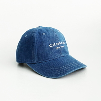 美國百分百【全新真品】COACH 帽子 配件 CAA62 專櫃精品 棒球帽 LOGO 鴨舌帽 牛仔藍 DA92