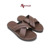 Marhadi Sandal Kulit Pria Sendal Cowok - Laboan Cross Laboan Cross 43