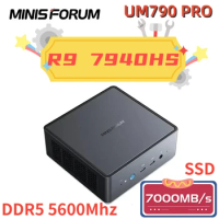 MINISFORUM UM790 Pro AMD Ryzen 9 7940HS Mini PC WiFi 6E BT5.2 Window 11 Pro DDR5 32GB 64GB 1TB 2TB 4TB Desktop Gaming Computer