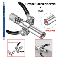Grease Coupler Heavy-Duty Quick Release Grease Gun Coupler NPTI/8 10000 PSI Two Press Easy To Push Accessories