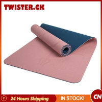 Non-Slip Yoga Mat With Alignment Marks Width 80cm TPE Exercise Fitness Mat For Home Workout Outdoors Travel Drop Shipping