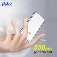Netac SSD RGB Portable External 550mb/s Hard Drive 128gb 250gb 500gb 1tb PSSD Disk for PS4 xbox Computer