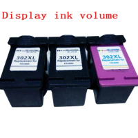 3pk Refilled ink cartridge for HP 302 XL F6U68AE F6U67AE HP302XL for Deskjet 1110 2130 3630 3631 3632 Printer