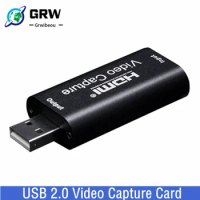 USB 2.0 Video Capture Card 4K HDMI-compatible Video Grabber Live Streaming Box Recording For PS4 XBOX Phone Game DVD HD Camera