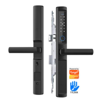 Waterproof Keyless TTlock Electronic Intelligent Door Handle Lock Smart Fingerprint Sliding Electric Door Lock