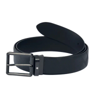 【MONTBLANC 萬寶龍】Extreme 3.0 風尚系列PVD黑色雙面皮帶 附贈可拆式獨立鉤環(送原廠提袋)