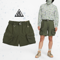 Nike 短褲 ACG Snowgrass Shorts 男款 軍綠 休閒 鉤環 織帶 腰帶 褲子 DN3946-222