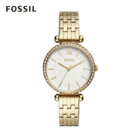 FOSSIL Tillie 金色鑲鑽細緻鍊錶 36mm 女 BQ3498