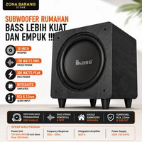 iBASS SUBWOOFER ACTIVE 10 INCH 150 WATTS RMS PEAK 300 WATTS LINE OUT IN DEEP BASS BAZOOKA BAZOKA EMP
