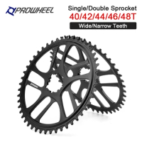 Prowheel Bicycle Narrow Wide Chainring Round Chainwheel 40T 42T 44T 46T 48T 34T/54T Sprocket for Crankset Parts