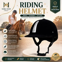 Noble Hoof | Equestrian Helmet Helm Pelindung Kepala Bahan ABS + Velour Olahraga Berkuda Horse Ridin