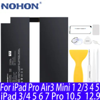 NOHON Battery For iPad Air Mini 3 2 A1432 A1445 4 5 6 Pro Mini1 Mini5 A2133 A2124 A1389 A1416 A1474 1484 Bateria Free Tools