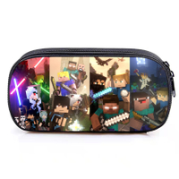 Minecraft Pencil Case Multilayer Anime Pen Bag Boys Girls Student Creative Stationery Large Capacity