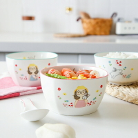 少女心可愛飯碗家用陶瓷4.5寸吃米飯好看的碗 麥片日式酸奶早餐碗