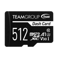 【Team 十銓】512GB DASH microSDXC TF UHS-I U3 V30 A1 C10 記憶卡(行車紀錄器專用)