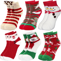 Fuzzy Christmas Socks for Women s Girls 6 Pairs Cozy Warm Fluffy Christmas Holiday Socks Winter Ther