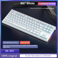 RK R87 Mechanical keyboard customized hot swappable wired 87 key gasket structure Hifi flank RGB gam