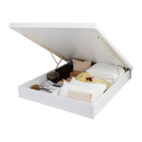 【YUDA 生活美學】純白色 安全裝置 收納掀床/床架 雙人5尺(新竹以北免運)
