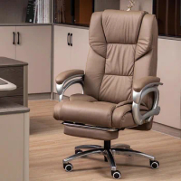 Leather Work Office Chair Recliner Swivel Armchair Ergonomic Desk Office Chair Kneeling Comfortable Sillas De Oficina Furniture