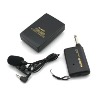 Wireless FM Transmitter Receiver Lavalier Lapel Clip Microphone Mic System