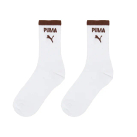 【PUMA】長襪 Fashion Crew Socks 白 棕 中筒襪 休閒襪 襪子(BB1445-06)