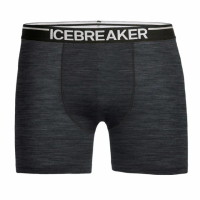 【Icebreaker】男款 美麗諾羊毛 Anatomica 高彈性四角內褲.衛生褲(IB103029-008 黑灰)