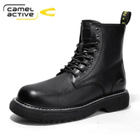 Camel Active Luxury Leather Casual Classic Basic Men's boots 2021 Fashion New Boots Men Basic Boots Winter Comfy Men Shoes