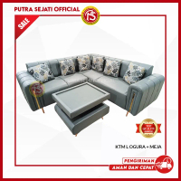 SOFA SUDUT L OGURA / SOFA MINIMALIS RUANG TAMU/ KURSI TAMU