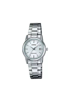 Casio Watches Women's Analog Watch LTP-V002D-7A Silver Stainless Steel Watch