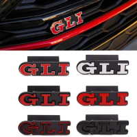 3D Metal Car Letters Rear Trunk Front Grill GLI Logo Badge For Golf Bora VW Jetta MK4 MK5 MK6 MK7 GLI Emblem Sticker Accessories