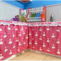 Paket GROSIR 6 pcs GORDEN KOLONG DAPUR MURAH BONUS TALI dan 4 hok tempel Curtain