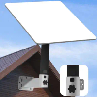 Metal Antenna Bracket Kit For Starlink Dish Long Arm Wall Mount Pot Cover Tv Antenna Wifi Extender Wall Stand G4b0