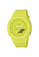 G-SHOCK Casio G-Shock Tone-on-Tone Men's Analog-Digital Watch GA-2100-9A9 Yellow Resin Strap