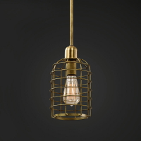 出口美式簡約復古全銅小吊燈loft工業風個性創意吧臺餐廳店鋪吊燈