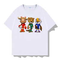 2026 US-Canada-Mexico World Cup football mascot short-sleeved printed T-shirt male and female fans s