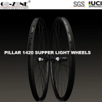 Mtb Wheels 27.5 Carbon Super Light 1150g Pillar 1420 XC MTB Wheelset Tubeless Ultra Light Carbon MTB Wheels 27.5 QR / TA / Boost