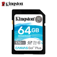 Kingston SD Card 128GB SDHC SDXC V30 U3 Memory Cards Class 10 90MB/s 64GB 32GB 256GB cate sd 4K for Cameras