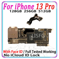 Free Shipping Original For iPhone 13 Pro Motherboard With Face ID 128GB 256GB 512GB Free iCloud Unlocked Mainboard Full Chips
