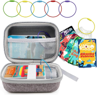 Card Case for Yoto cards Hard Portable Card Case with Zipper & for Yoto Card Keyring Loop Holder Car