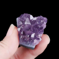 Natural Raw Amethyst Cluster Geode Druzy Purple Quartz Crystal Reiki Healing Stones Specimen Home Decoration Crafts