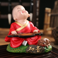小和尚小沙彌小擺件禪意中國風小禮品小禮物送老外佛系裝飾品中式